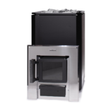 Piec opalany drewnem NARVI BLACK 20 TW Tunel - obrazek 3