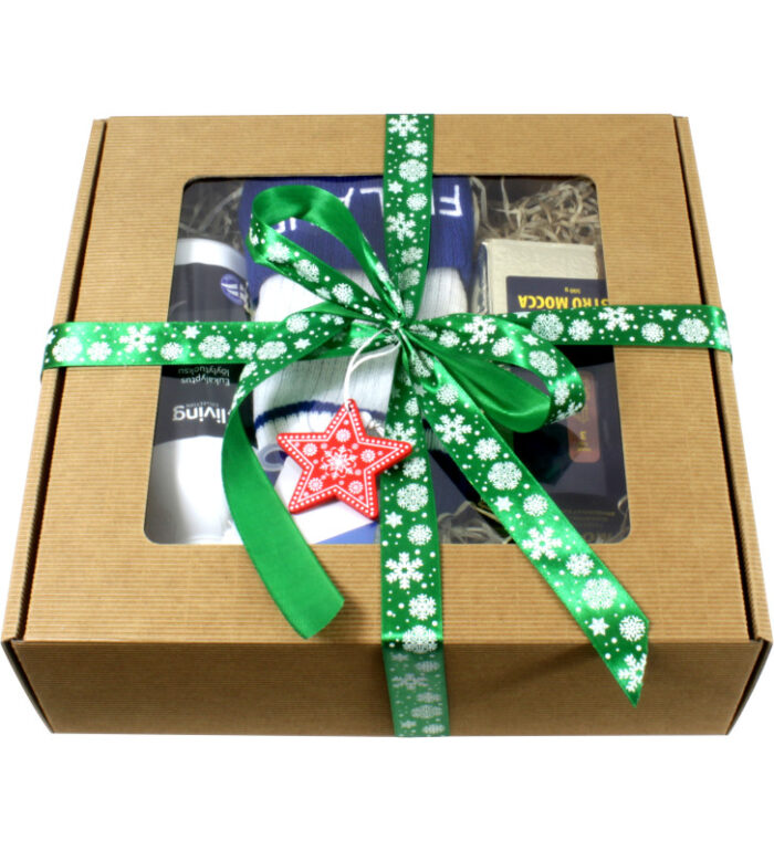 Pakowanie na prezent - pudełko z okienkiem 30x30x10 cm - obrazek 3