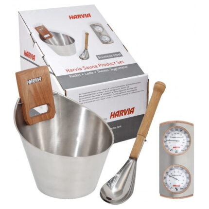 Stalowy zestaw akcesoriów do sauny Harvia