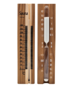 Cieczowy termometr do sauny + klepsydra z termo-drewna SAUNIA