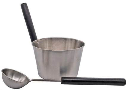 Ceber z chochlą do sauny z metalu SAUNIA