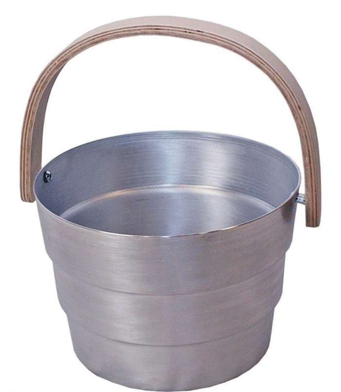 Wiaderko do sauny - stal szczotkowana 6 l SAUNIA - obrazek 3