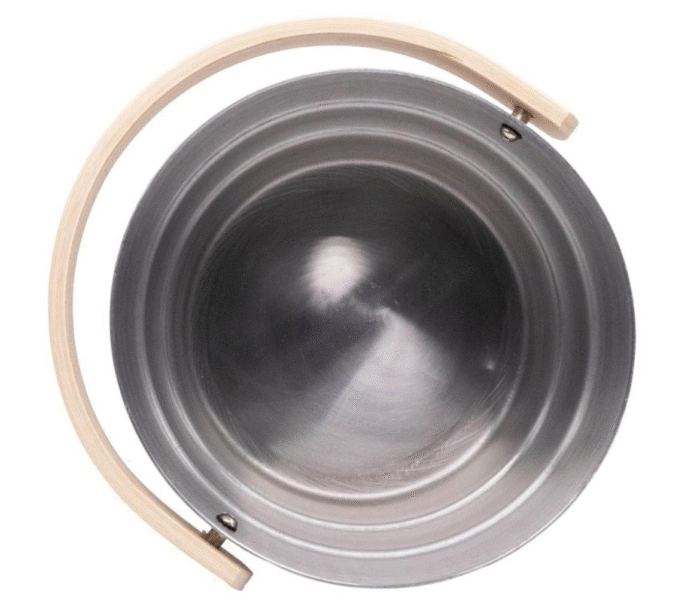 Wiaderko do sauny - stal szczotkowana 6 l SAUNIA - obrazek 4