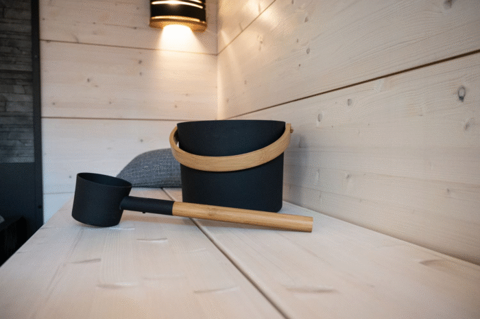 Zestaw akcesoriów do sauny (ceber + chochla) Harvia - obrazek 3