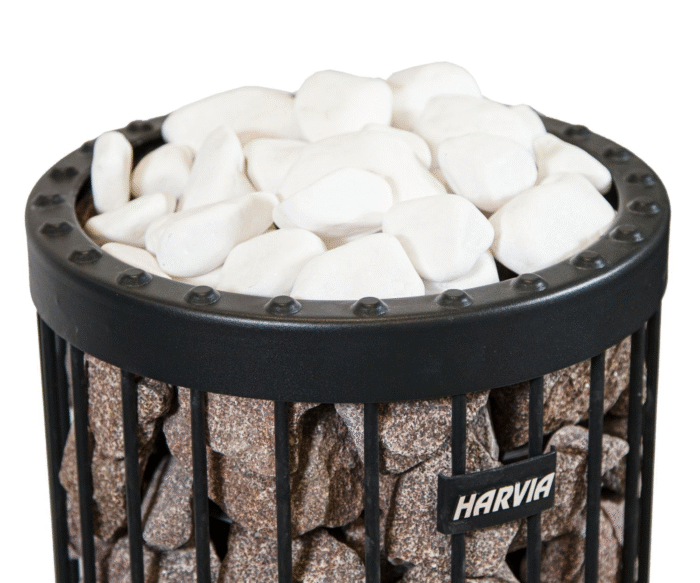 Kamienie dekoracyjne Harvia zaokrąglone białe - obrazek 2