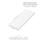 Deska Kompozytowa Lamelowa Premium White – dł. 2,9 m - obrazek 4
