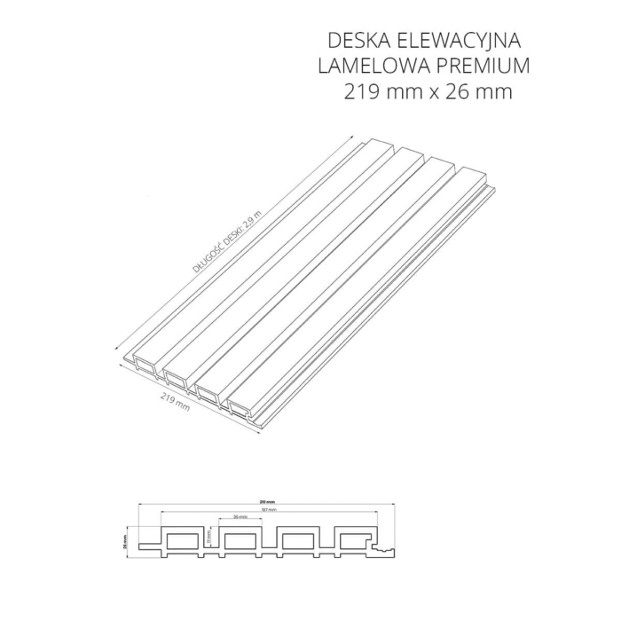 Deska Kompozytowa Lamelowa Premium White – dł. 2,9 m - obrazek 4