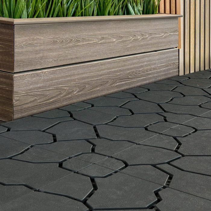 Płytka Ogrodowa Tarasowa Uni-Floor Kamień Antracyt 28x28x1,5cm – 60 szt. - obrazek 5