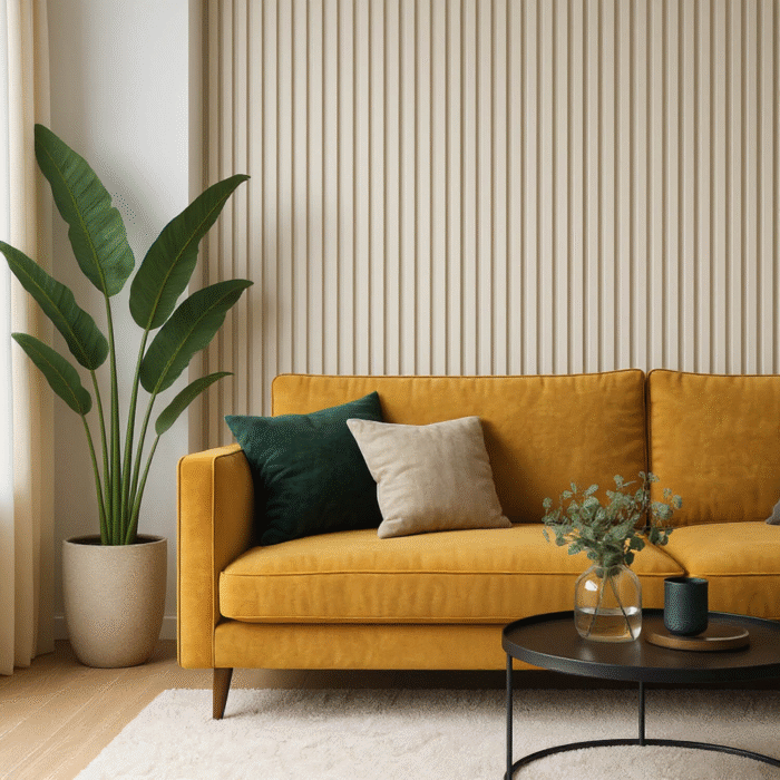 Lamele Ścienne Dekoracyjne Ecru Brokat – dł. 2,7 m - obrazek 4