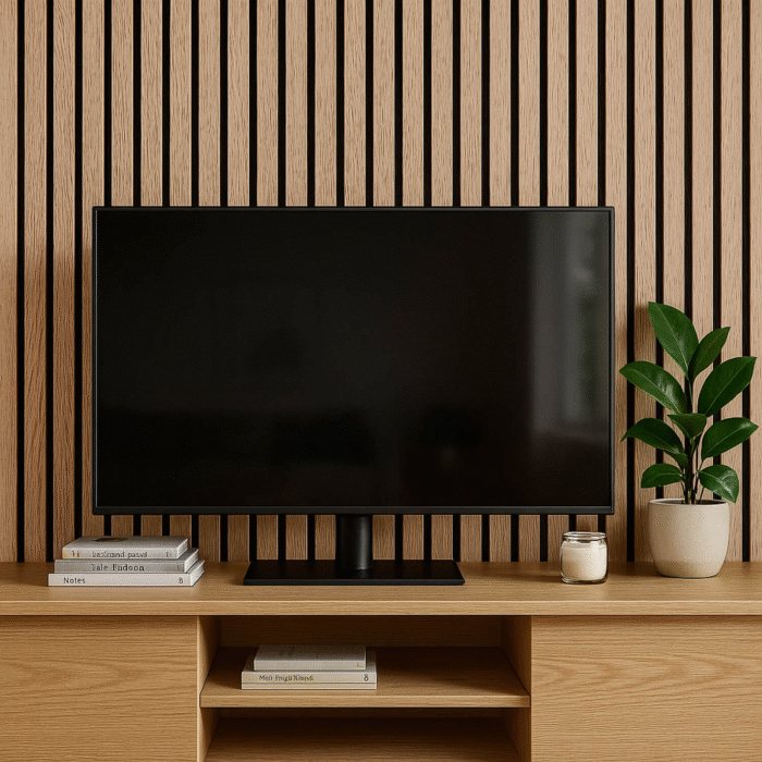 Lamele ścienne akustyczne na filcu Dąb Sonoma 2 x 32 cm – dł. 2,7 m - obrazek 8