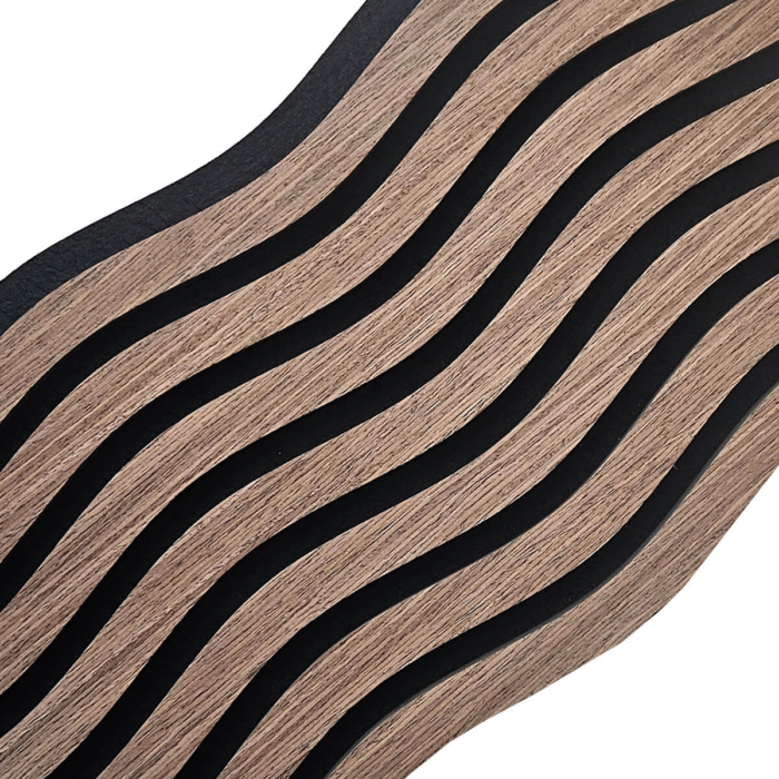 Lamele ścienne akustyczne na filcu S-Line Dąb Ciemny Fornir 2,1 x 30,5 cm – dł. 2,7 m - obrazek 2