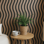 Lamele ścienne akustyczne na filcu S-Line Dąb Ciemny Fornir 2,1 x 30,5 cm – dł. 2,7 m - obrazek 5