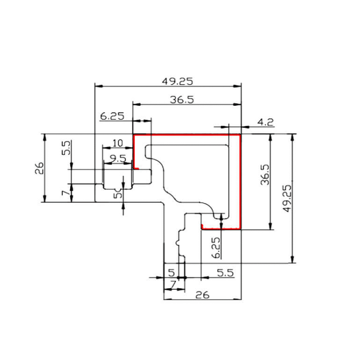 Listwa Kompozytowa Narożna Lamelowa Trapez 36,5 mm – różne kolory - obrazek 3