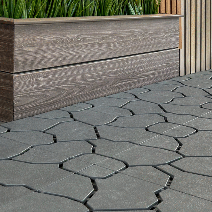 Płytka Ogrodowa Tarasowa Uni-Floor Kamień Szary 28 x 28 x 1,5 cm - obrazek 4