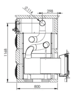 Piec do sauny opalany drewnem TULIKIVI TK 550 XL - obrazek 3