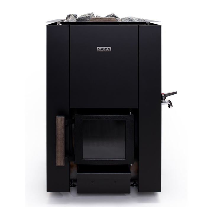 Piec opalany drewnem NARVI KURU WT/WTR/WTL ze zbiornikiem na wodę - obrazek 1