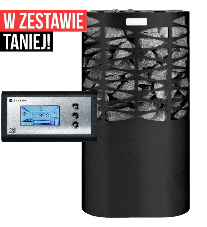 Elektryczny piec do sauny fińskiej NARVI NSE Mini w zestawie ze sterownikiem NoviCon SI-12 - obrazek 1