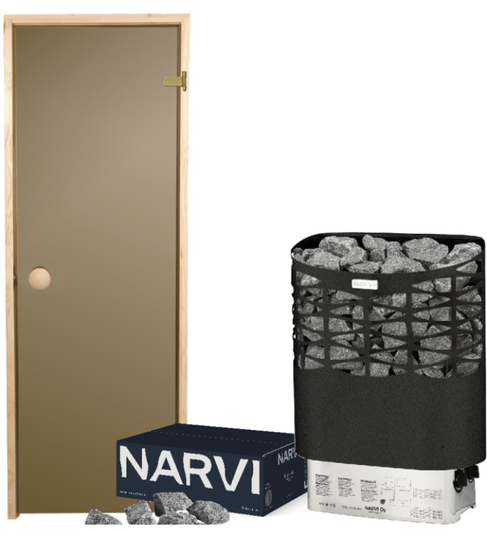 Zestaw piec NARVI NSE + drzwi - obrazek 1