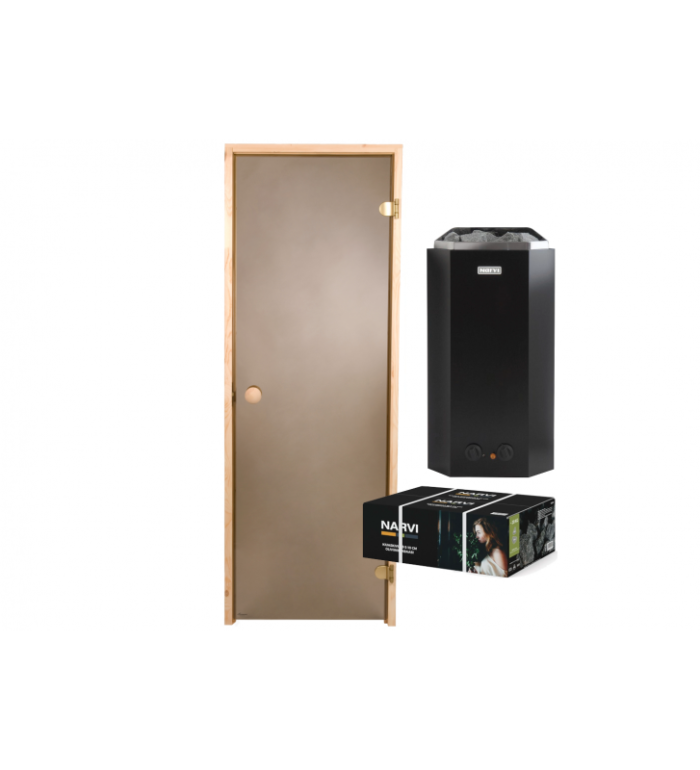Zestaw piec NARVI Minex + drzwi - obrazek 1