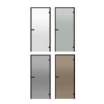 Szklane drzwi do sauny Harvia Black Line z ościeżnicą z aluminium