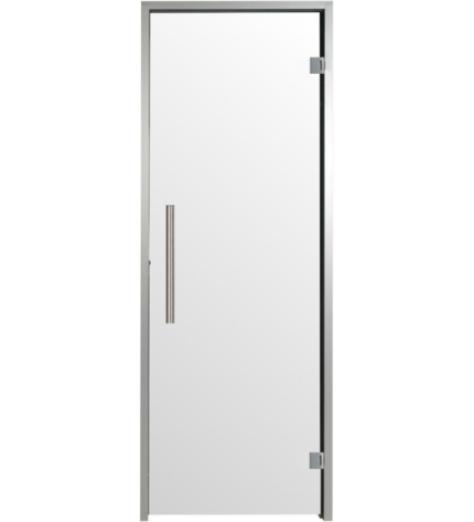 Drzwi do sauny fińskiej i łaźni parowej ISAUNA Robin RST (ościeżnica aluminiowa/srebrne zawiasy)
