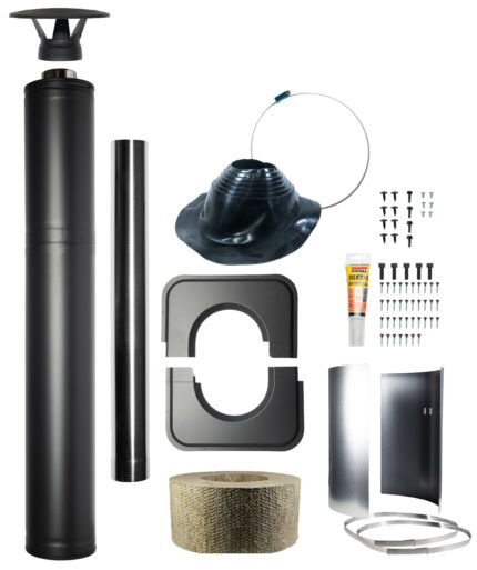 Zestaw kominowy CZARNY do pieców opalanych drewnem HARVIA WHP1500M BLACK