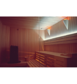 Dekoracyjna lampa do sauny z rożkiem różowej soli himalajskiej Novitek – zestaw z oprawką i żarówką - obrazek 4