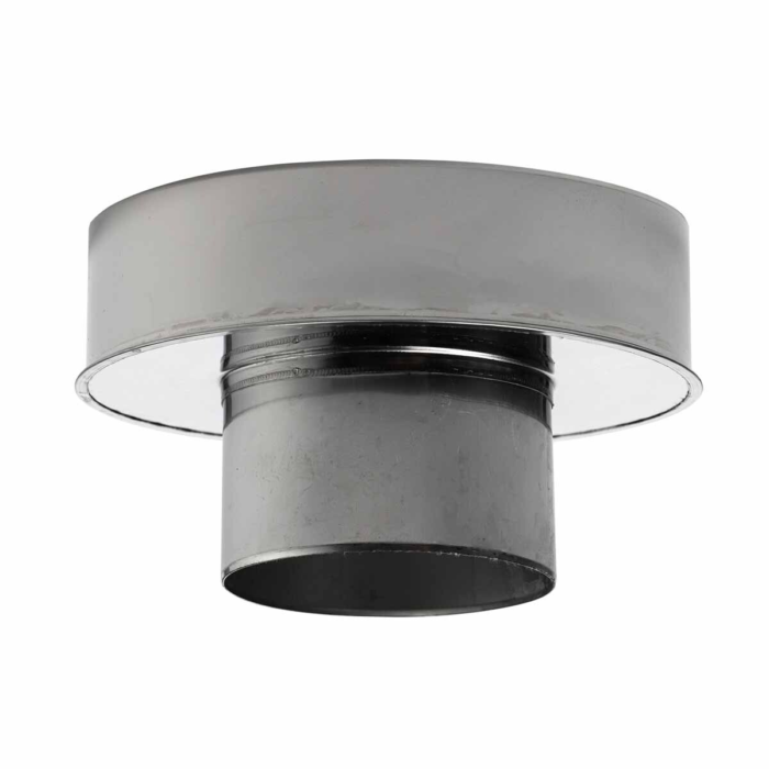 Adapter kominowy HUUM Ø120 mm – przejście z rury jednościennej na dwuścienną (stal nierdzewna) - obrazek 1