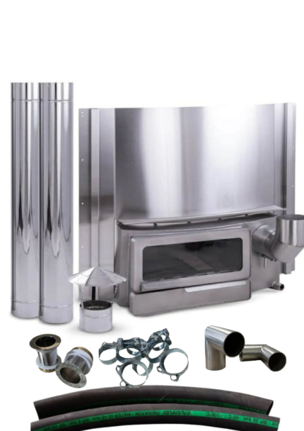 Piec zintegrowany HORIZON do balii ogrodowej 30 kW – stal nierdzewna AISI 304