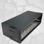 Górny grill wentylacyjny do sauny SAUNUM AirSolo Wall (Base S) z teleskopową osłoną